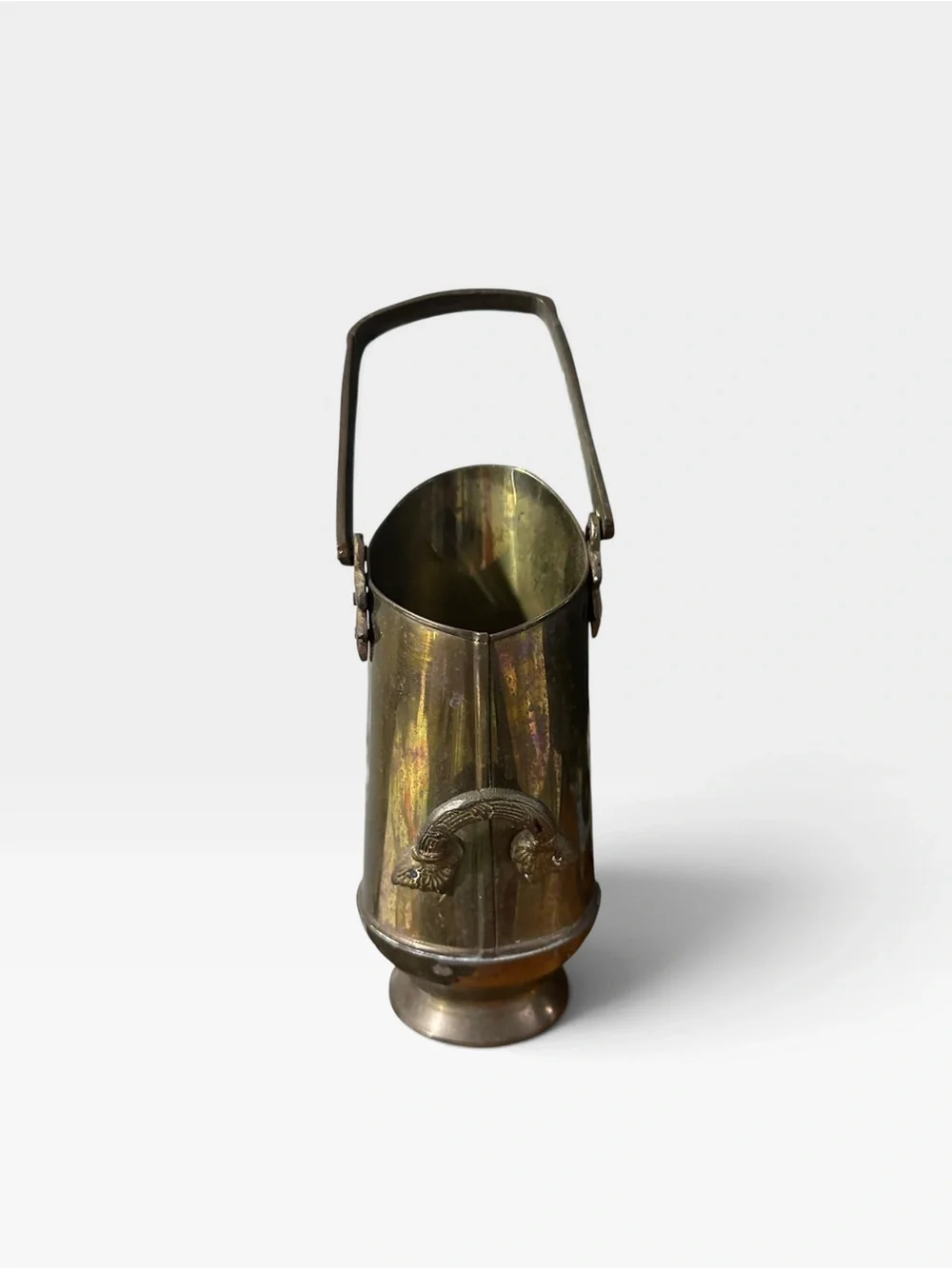 Antique Solid Brass Coal Scuttle